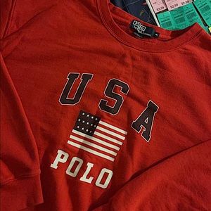 Vintage Polo USA Flag Crewneck